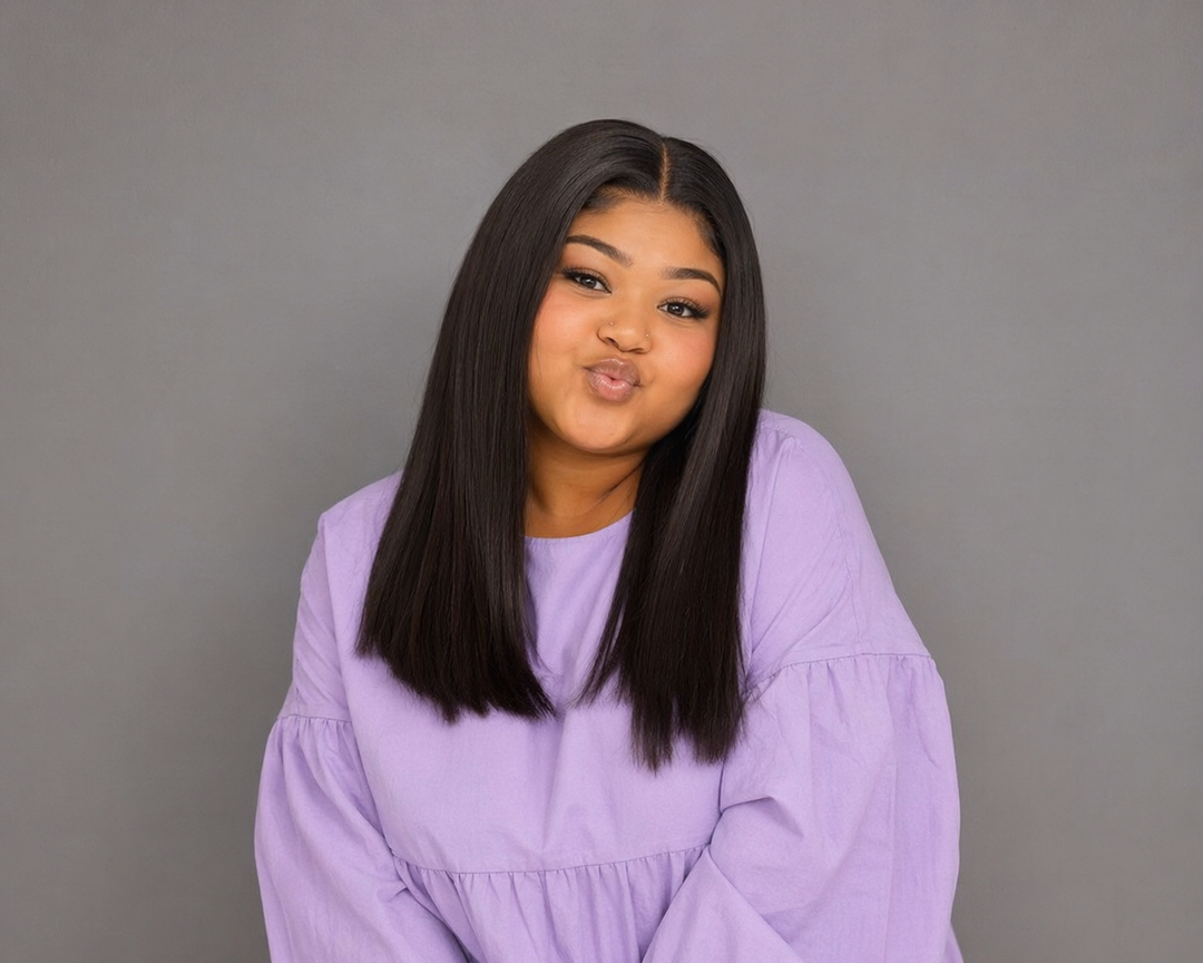 Divine Flow 13x4 Bone Straight Full Frontal Wig – 16 Inch