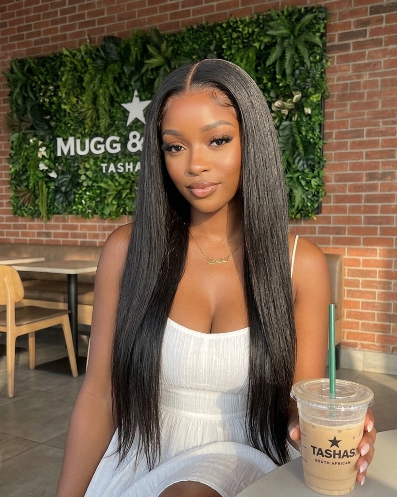 Elowen Bone Straight Glueless Closure Wig – 26 Inch